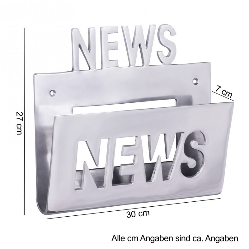 Prospekthalter Wand Aluminium Zeitungshalter Zeitschriftenhalter Silber