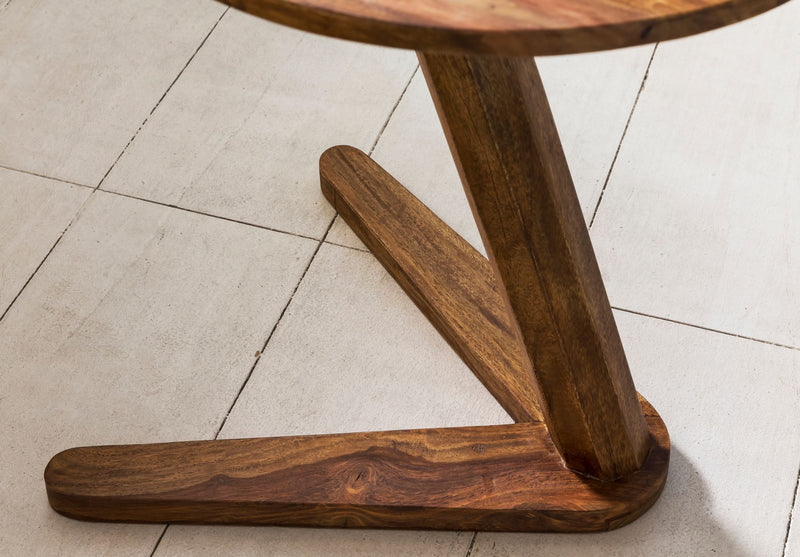 Beistelltisch BOHA Sheesham Massivholz rund 45x45cm Landhaus-Stil