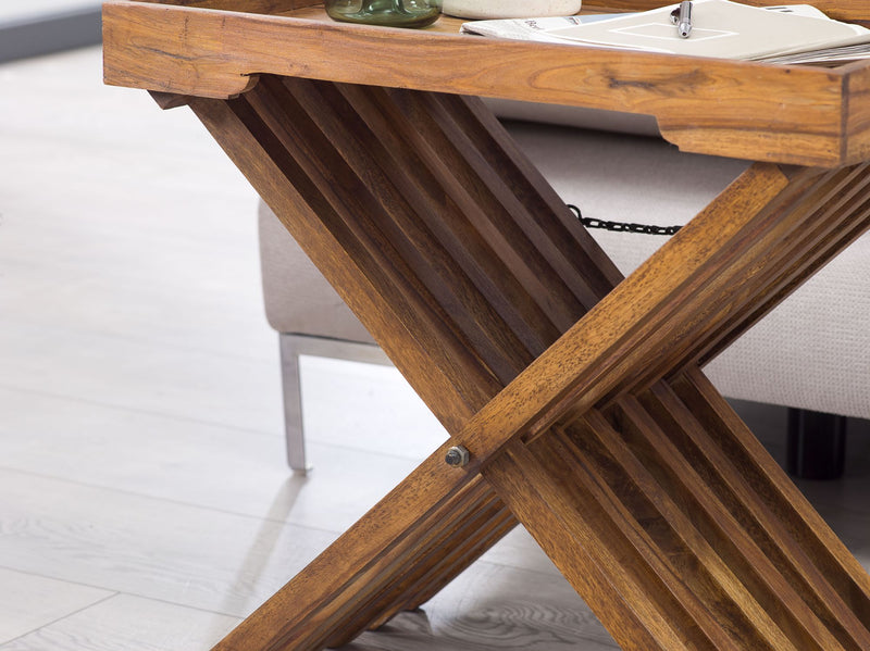 Beistelltisch Mumbai Sheesham Massivholz Klapptisch Landhausstil