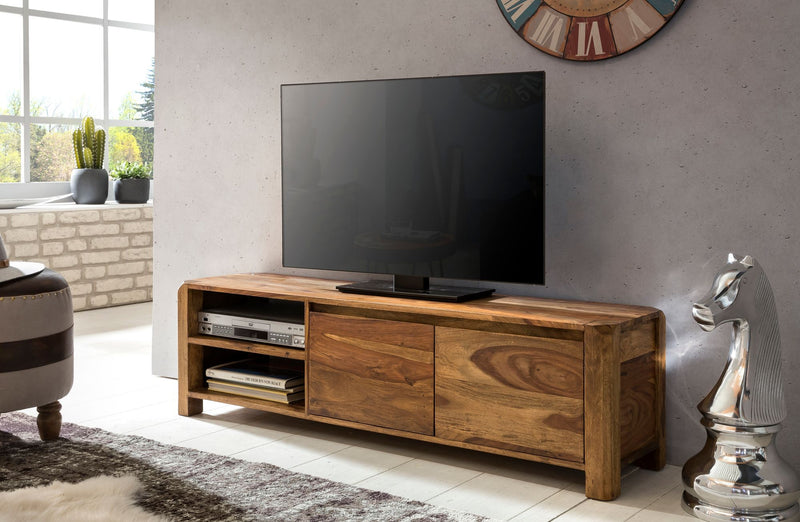 Lowboard BOHA 140cm Sheesham Massivholz Landhaus TV-Board 40cm