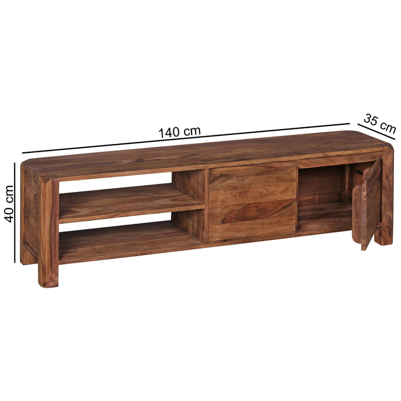 Lowboard BOHA 140cm Sheesham Massivholz Landhaus TV-Board 40cm