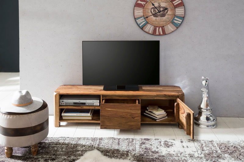 Lowboard BOHA 140cm Sheesham Massivholz Landhaus TV-Board 40cm
