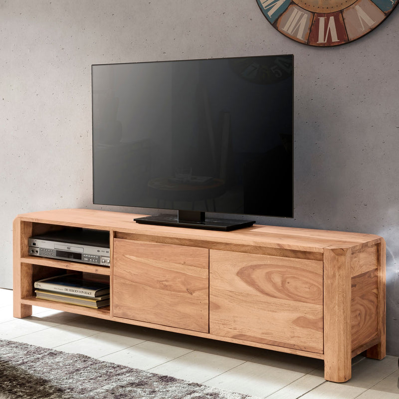Lowboard BOHA 140cm Massivholz Akazie TV-Board Landhaus-Stil