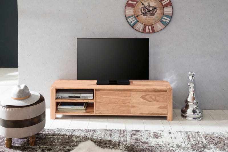 Lowboard BOHA 140cm Massivholz Akazie TV-Board Landhaus-Stil
