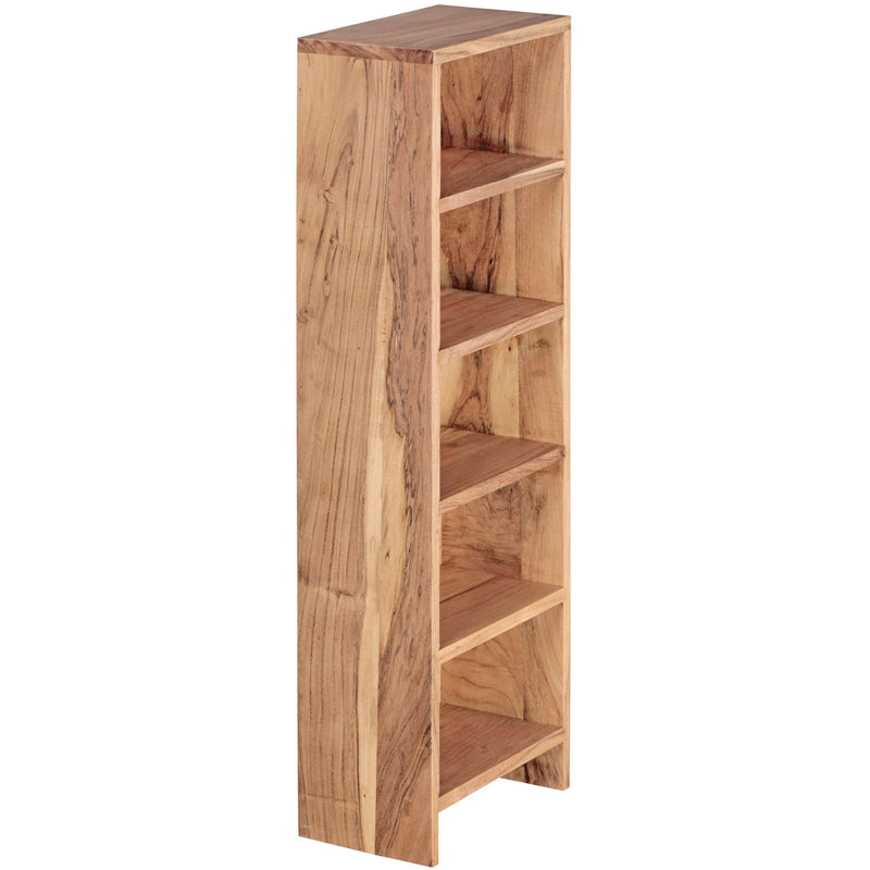 Regal MUMBAI 90cm Akazie Massivholz 5 Fächer Landhausstil natur