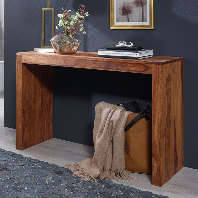 Konsolentisch Sheesham Massivholz 115x40x75cm Modern Naturholz
