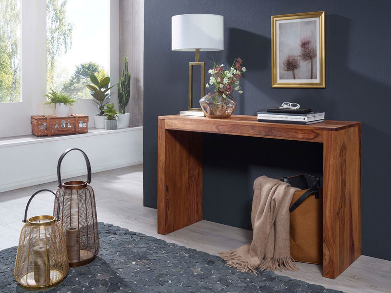Konsolentisch Sheesham Massivholz 115x40x75cm Modern Naturholz