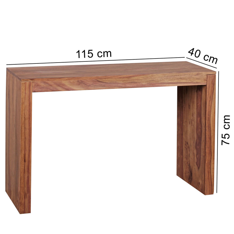 Konsolentisch Sheesham Massivholz 115x40x75cm Modern Naturholz