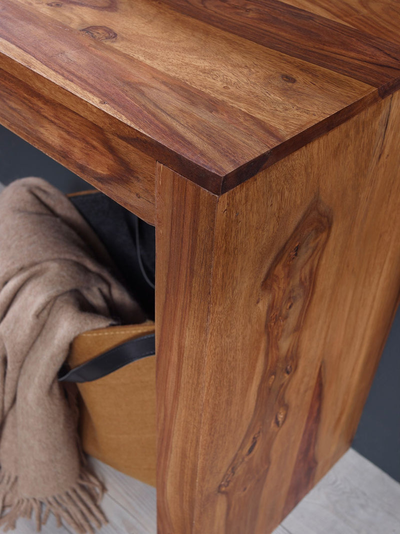 Konsolentisch Sheesham Massivholz 115x40x75cm Modern Naturholz
