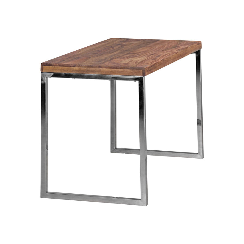 Schreibtisch GUNA 120x60cm Sheesham Massivholz Metallbeine Landhausstil