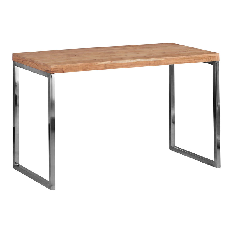 Schreibtisch GUNA 120x60cm Akazie Massivholz Metallbeine Landhaus Braun