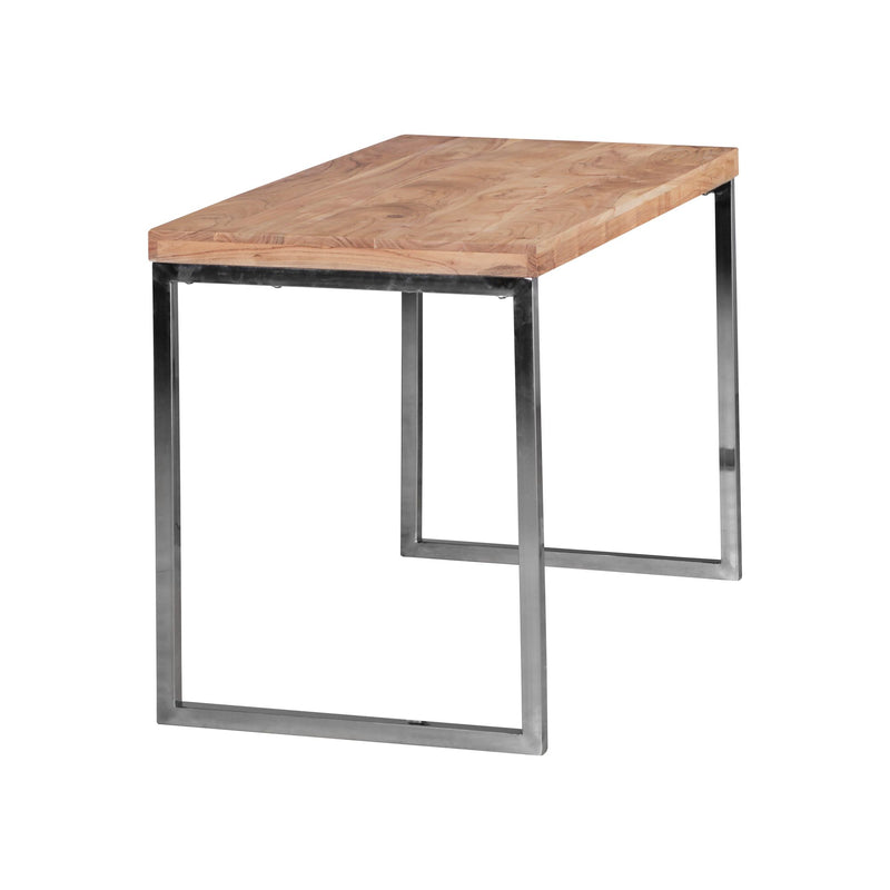 Schreibtisch GUNA 120x60cm Akazie Massivholz Metallbeine Landhaus Braun