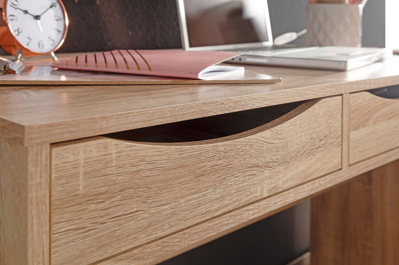 Schreibtisch MASSA 120cm Sonoma Eiche 3 Schubladen Stauraum Modern