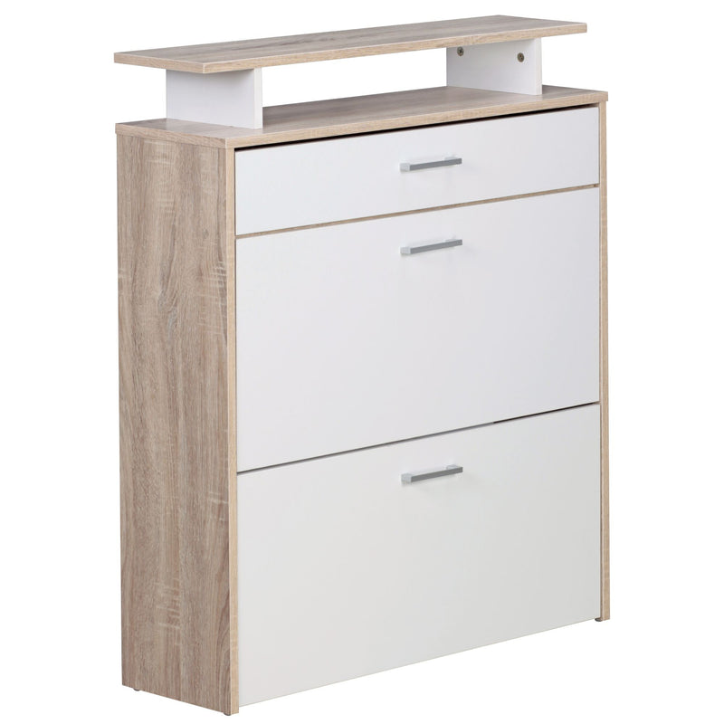Schuhkipper Sonoma Eiche 80x95x24cm Modern mit Schublade Flurschrank