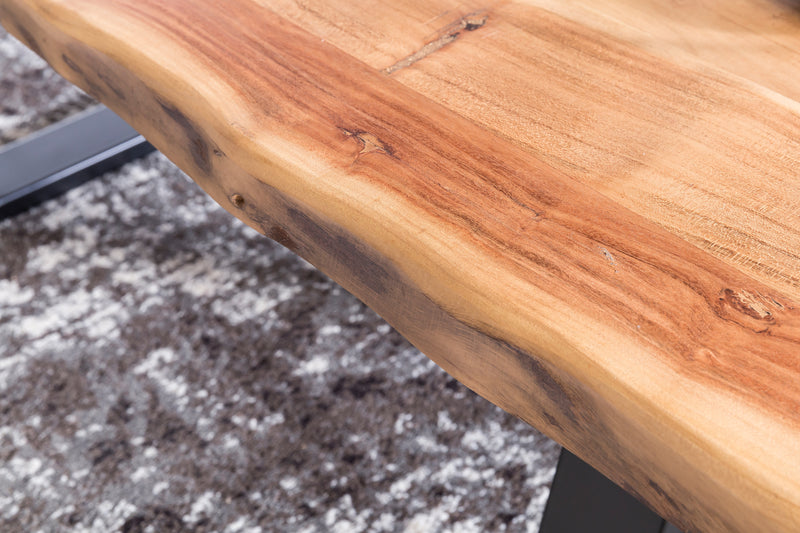 Couchtisch GAYA Massivholz Akazie Baumstamm 115x40x60cm Landhausstil