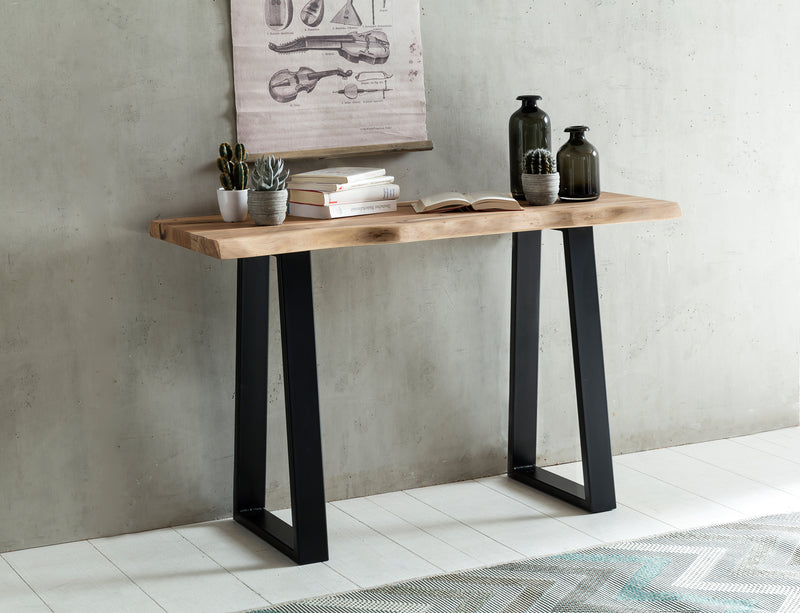 Konsolentisch GAYA 120cm Akazie Massivholz Landhausstil Baumkante