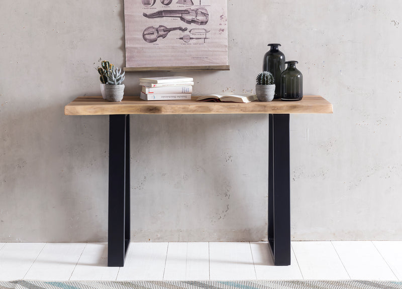 Konsolentisch GAYA 120cm Akazie Massivholz Landhausstil Baumkante