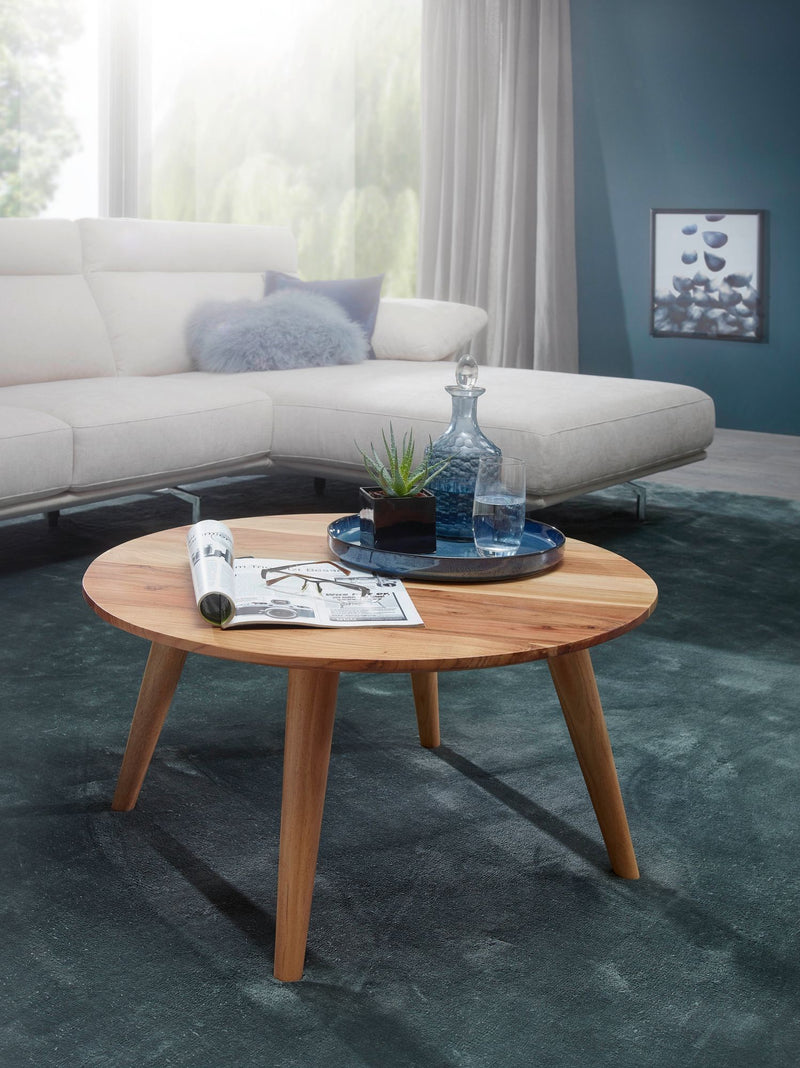 Couchtisch BOHA rund Ø75cm Massivholz Akazie Landhausstil