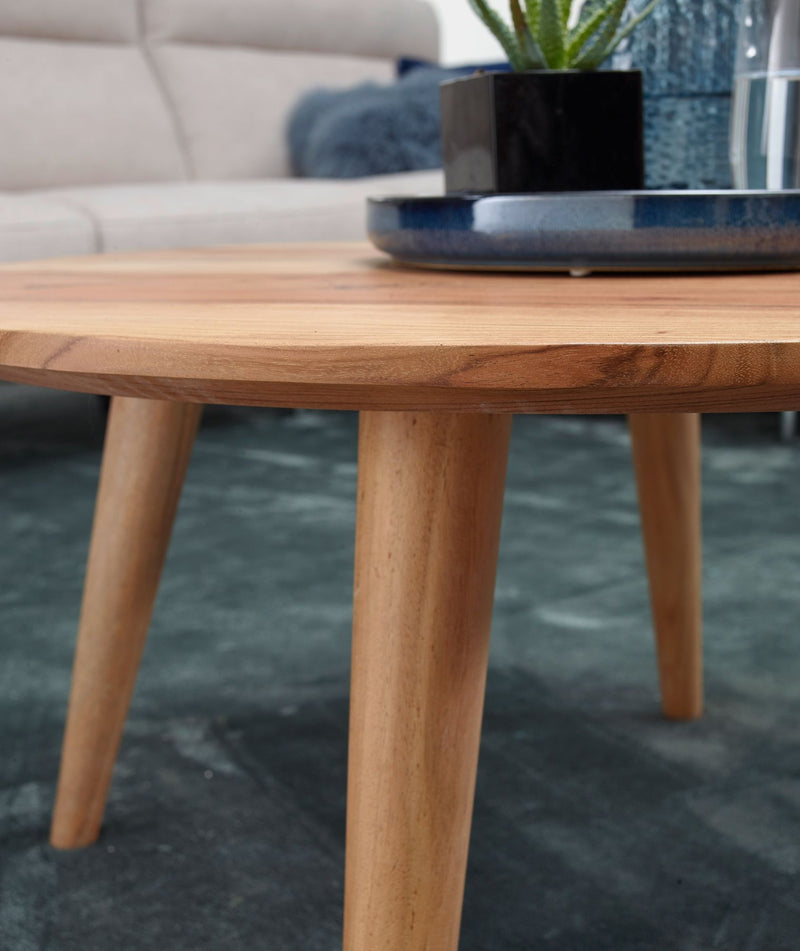 Couchtisch BOHA rund Ø75cm Massivholz Akazie Landhausstil