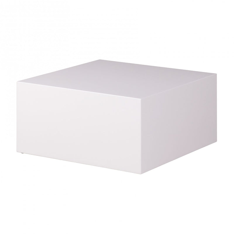 Couchtisch MONOBLOC 60x60x30cm Hochglanz MDF Weiß quadratisch Cube