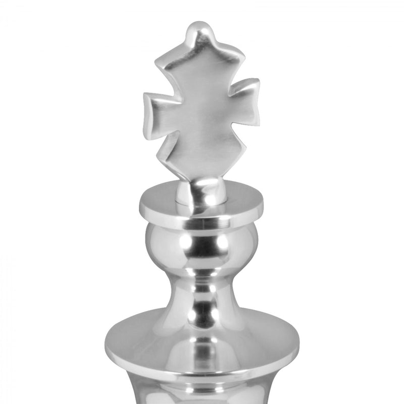 Schachfigur König Aluminium poliert 70cm Deko Skulptur modern XXL