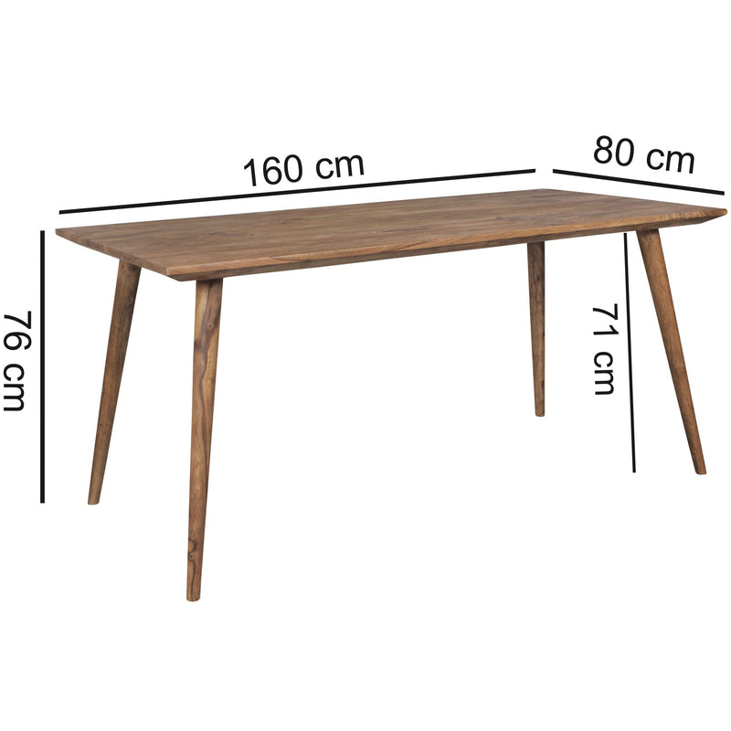Esszimmertisch REPA 160x80x76cm Sheesham Massivholz Landhausstil