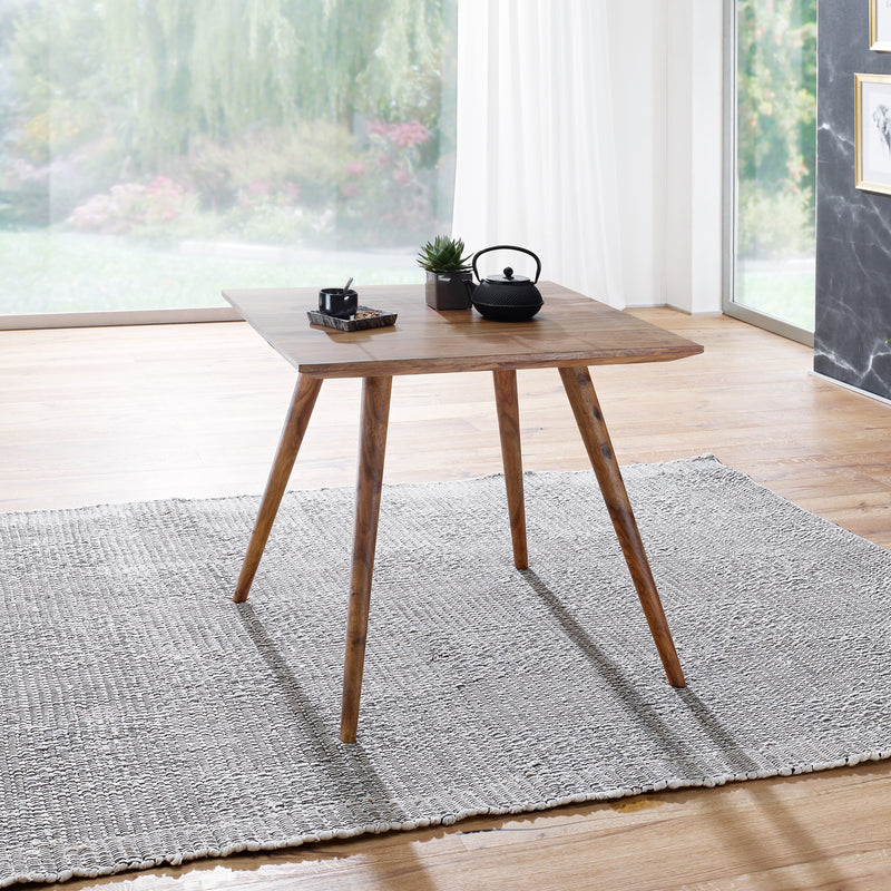 Esszimmertisch REPA 80x80cm Sheesham Massivholz Landhausstil quadratisch