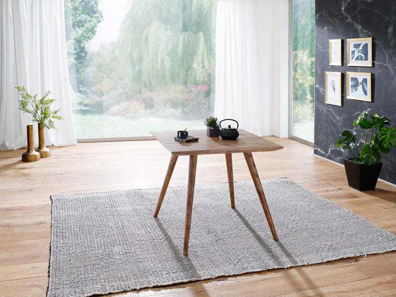 Esszimmertisch REPA 80x80cm Sheesham Massivholz Landhausstil quadratisch