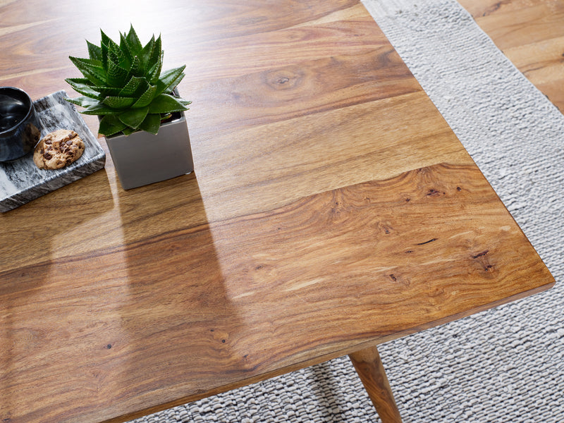 Esszimmertisch REPA 80x80cm Sheesham Massivholz Landhausstil quadratisch