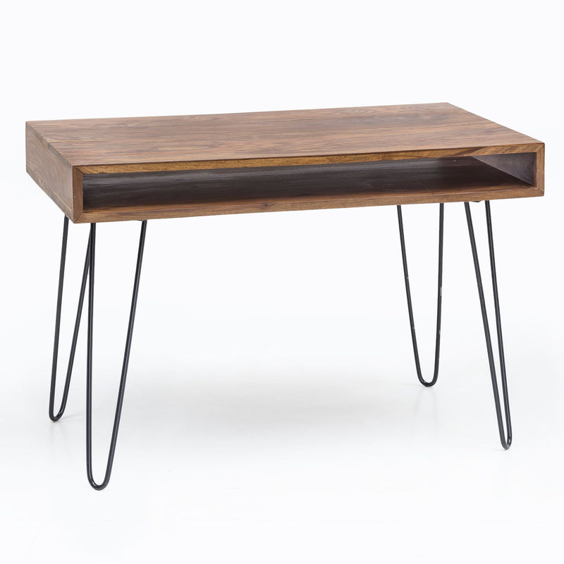 Schreibtisch BAGLI 110x60x76cm Sheesham Massivholz Landhausstil Braun