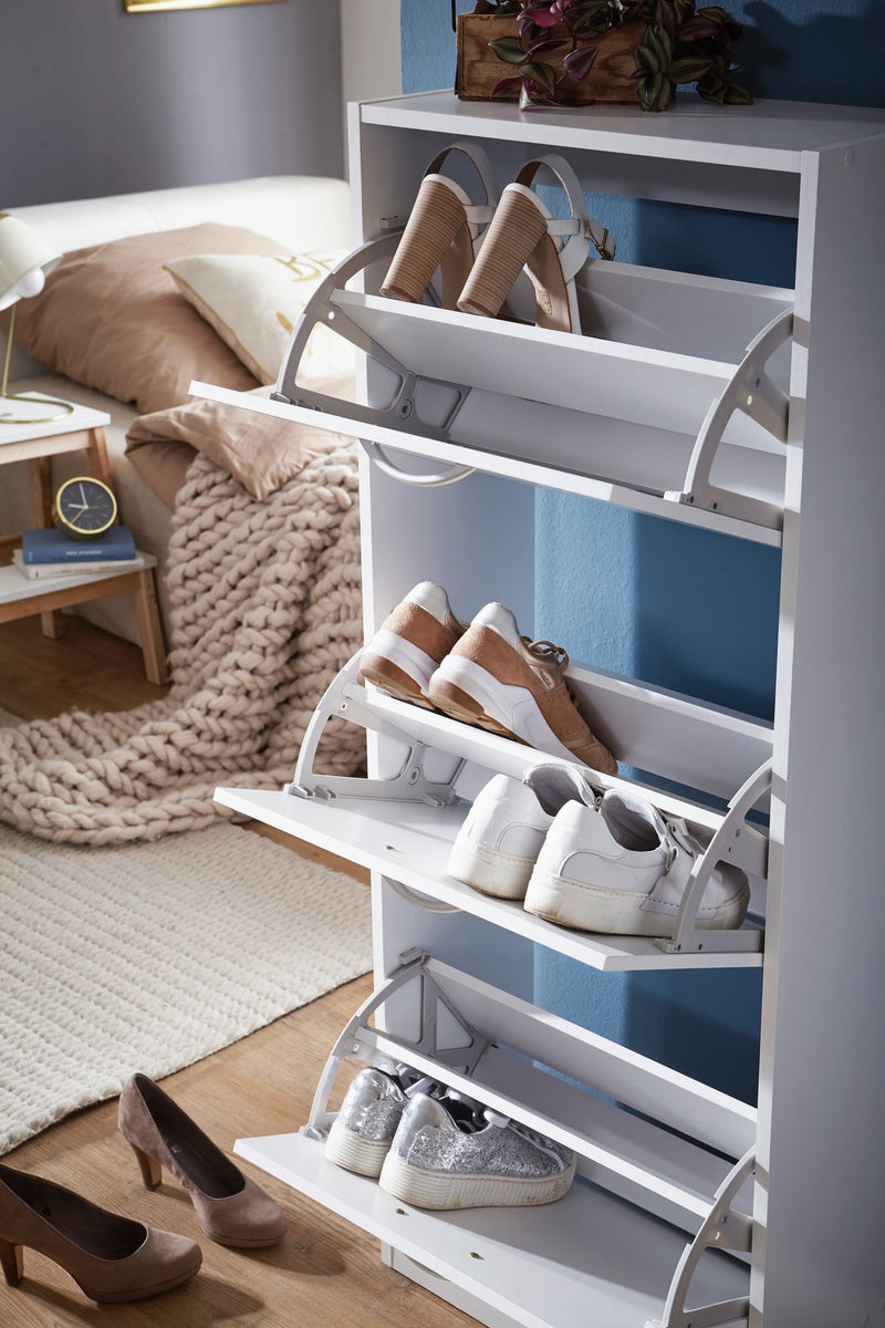 Schuhschrank 3 Fächer klappbar 125cm für 18 Paar modern
