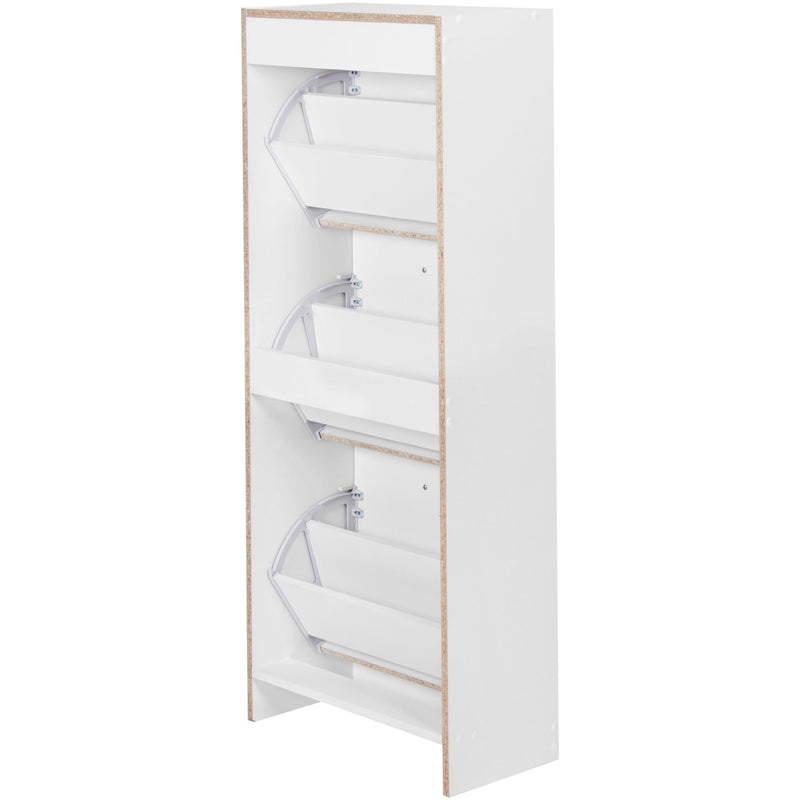 Schuhschrank 3 Fächer klappbar 125cm für 18 Paar modern