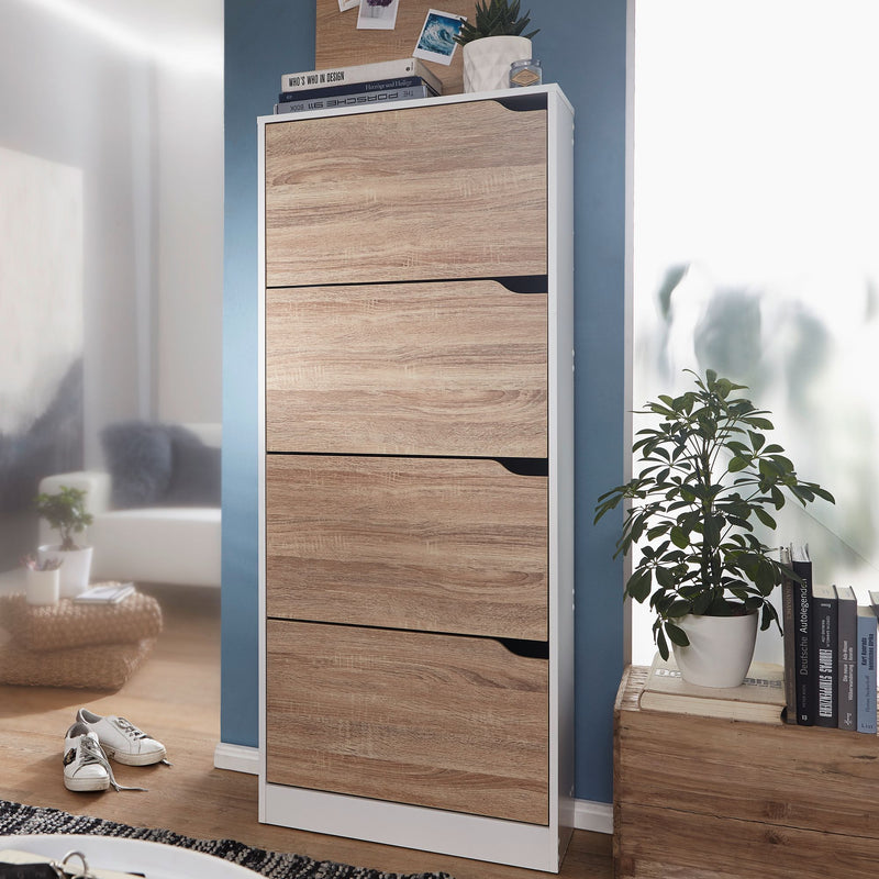 Schuhschrank 4 Klappen 150cm für 24 Paar modern