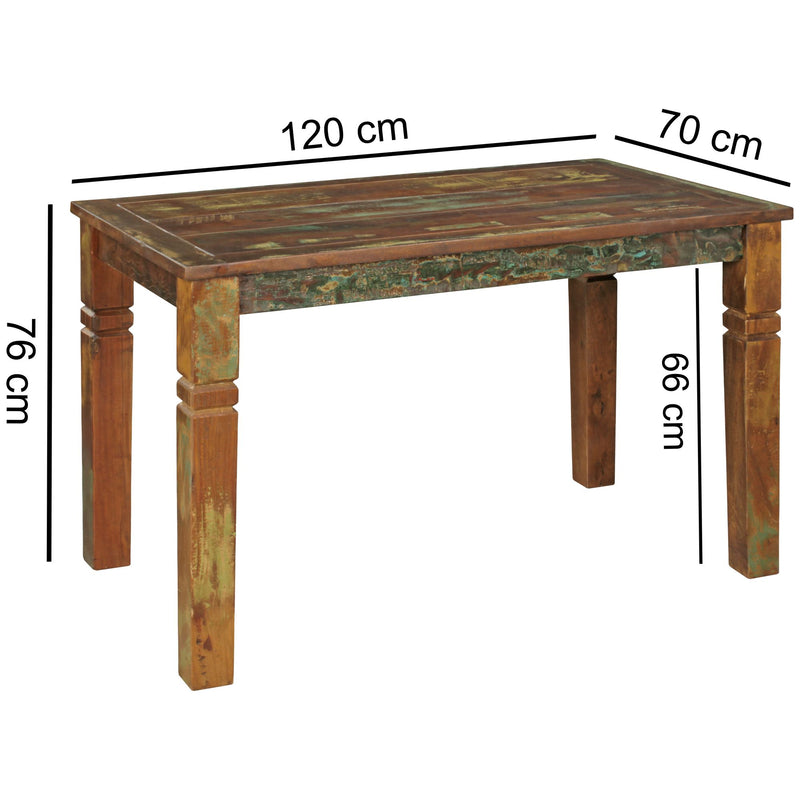 Esszimmertisch Kalkutta 120x70x76cm Massivholz Bootsholz Shabby Chic