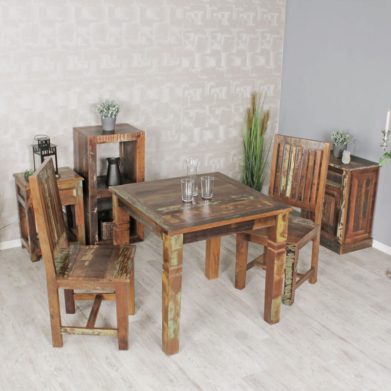 Esstisch Kalkutta 80x80cm Mango Massivholz Shabby Chic Landhausstil