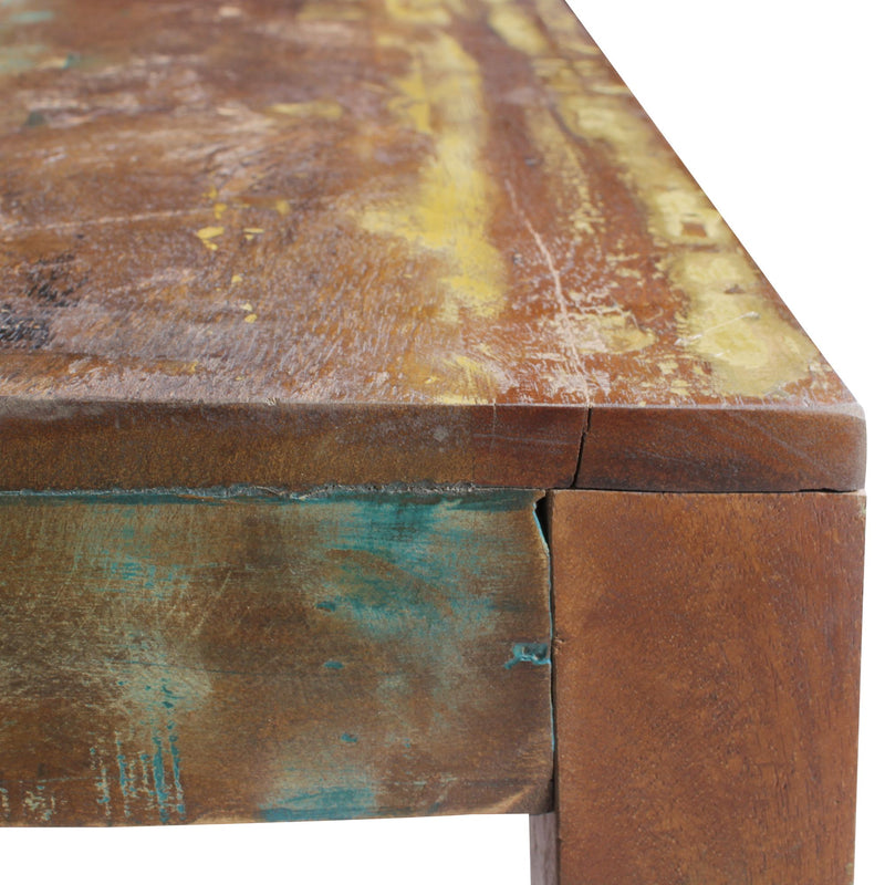 Couchtisch Kalkutta 60x47x60cm Massivholz Shabby-Chic Bootsholz quadratisch