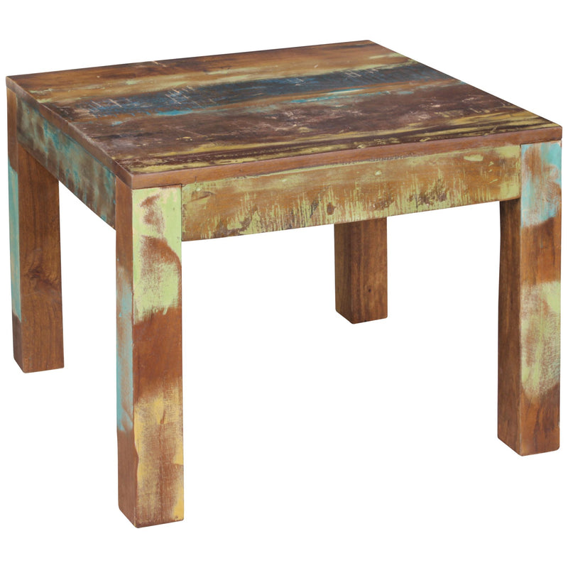 Couchtisch Kalkutta 60x47x60cm Massivholz Shabby-Chic Bootsholz quadratisch