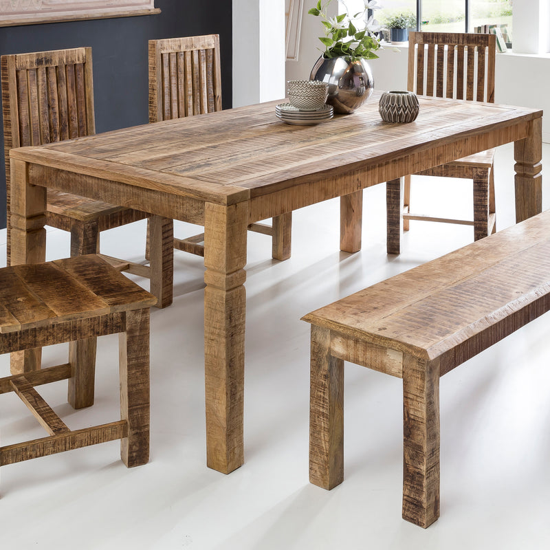 Esszimmertisch WL5.078 Mango Massivholz Landhausstil Braun 120x76x70cm