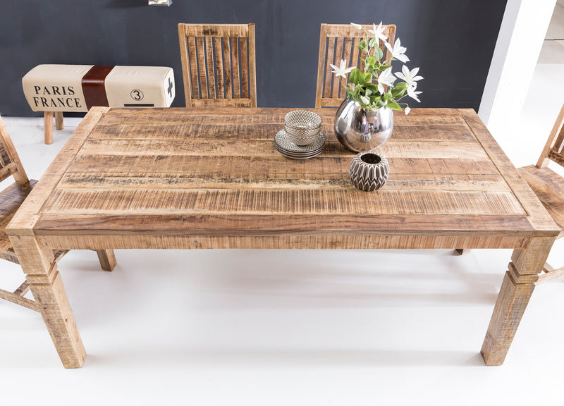 Esszimmertisch WL5.078 Mango Massivholz Landhausstil Braun 120x76x70cm