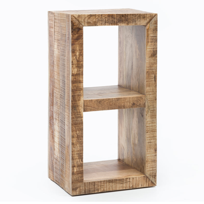 Standregal Mango Massivholz 90x45x35cm 2 Böden Landhaus-Stil