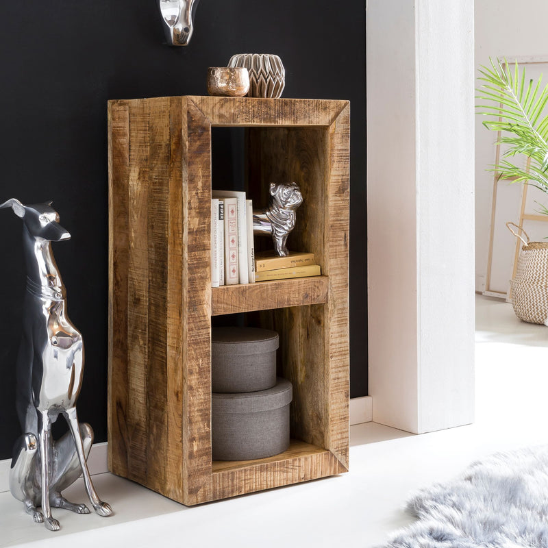 Standregal Mango Massivholz 90x45x35cm 2 Böden Landhaus-Stil
