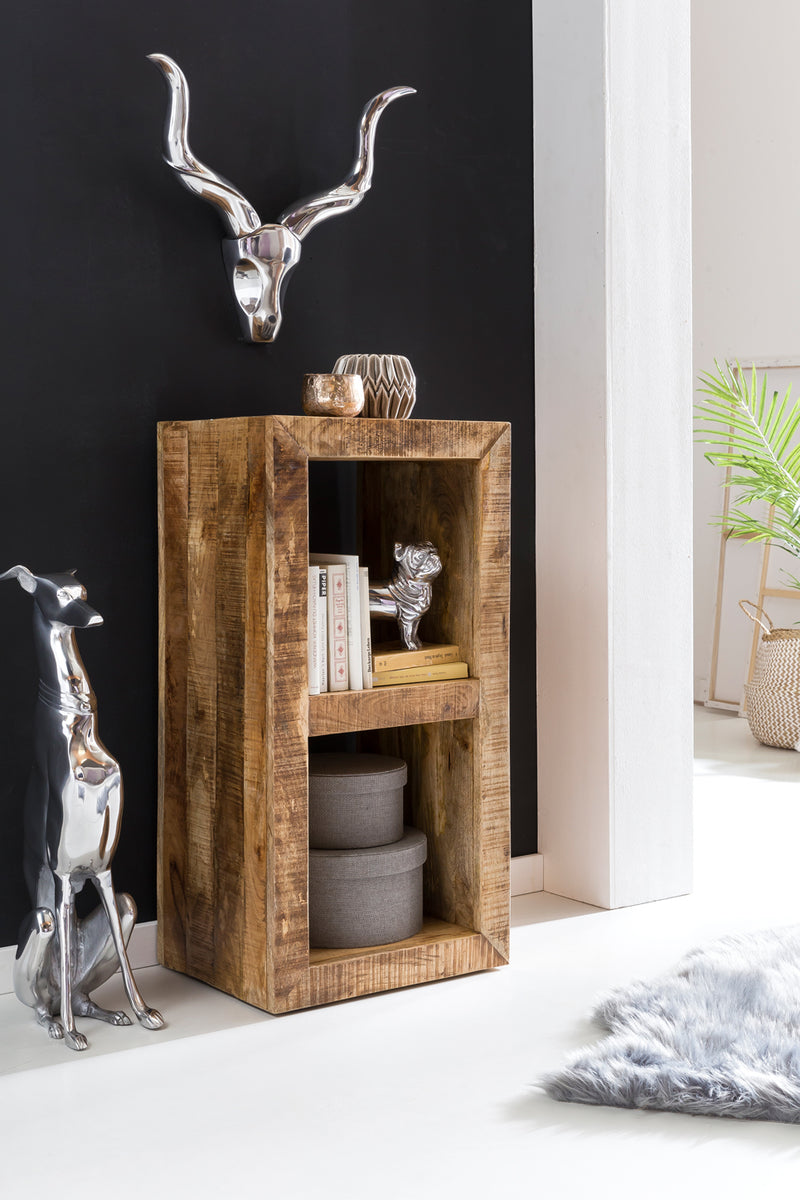 Standregal Mango Massivholz 90x45x35cm 2 Böden Landhaus-Stil