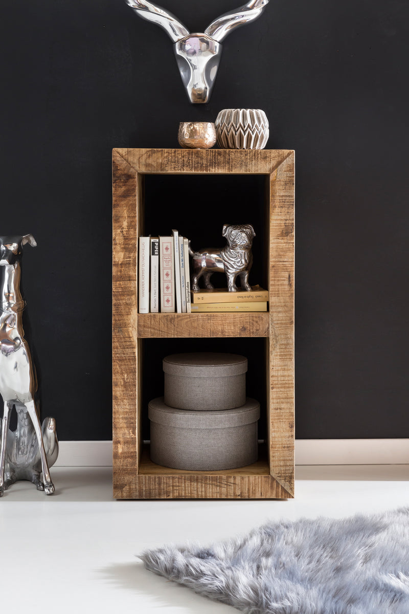 Standregal Mango Massivholz 90x45x35cm 2 Böden Landhaus-Stil