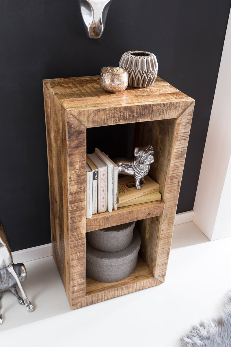 Standregal Mango Massivholz 90x45x35cm 2 Böden Landhaus-Stil