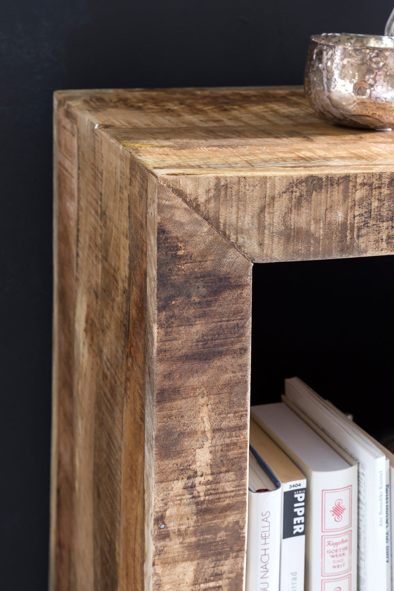 Standregal Mango Massivholz 90x45x35cm 2 Böden Landhaus-Stil