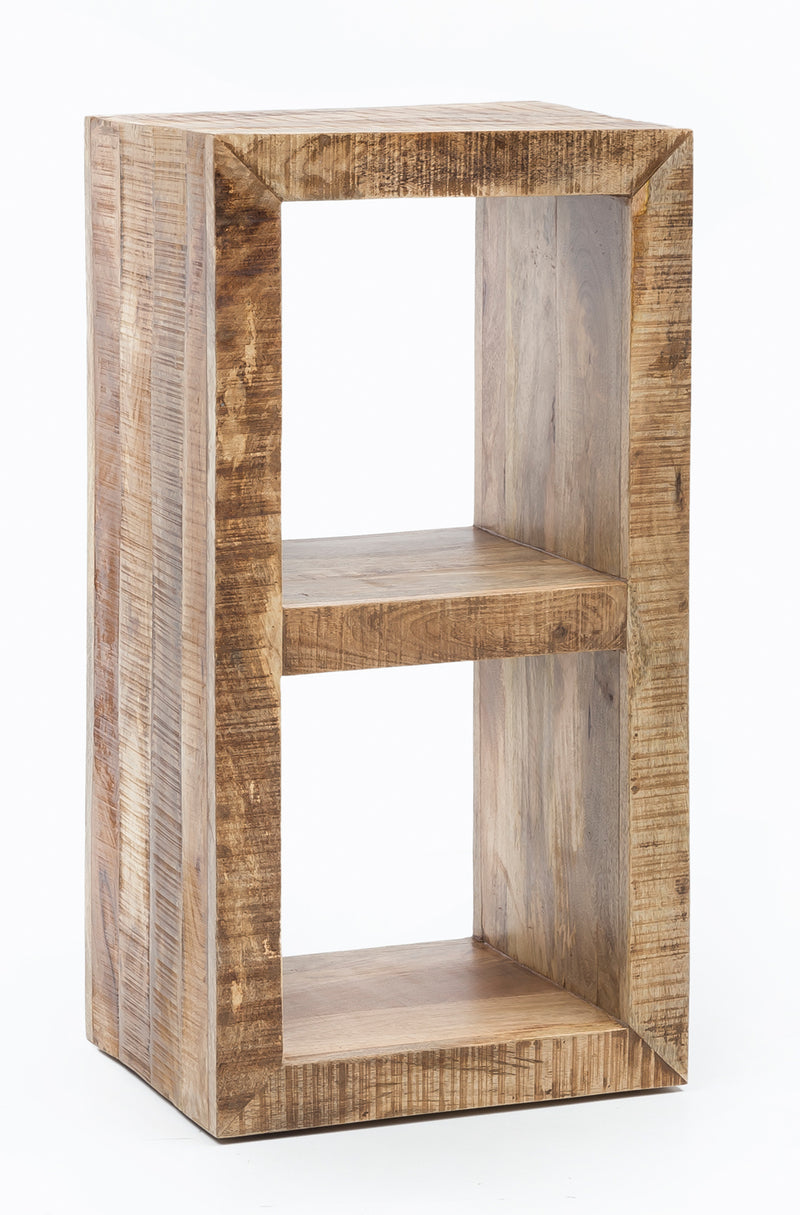 Standregal Mango Massivholz 90x45x35cm 2 Böden Landhaus-Stil