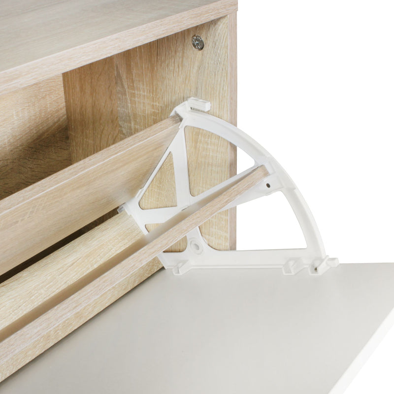 Garderobe Salerno mit Spiegel & Schuhschrank Spanplatte Sonoma Modern