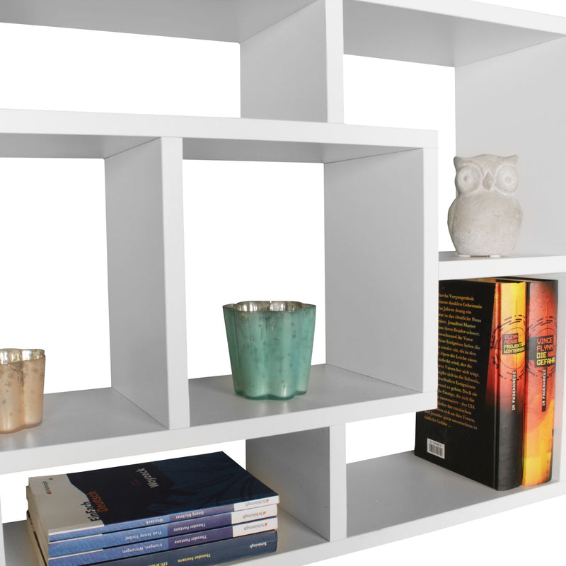 Wandregal PAOLA 85x47,5x16cm MDF Holz weiß modern freischwebend