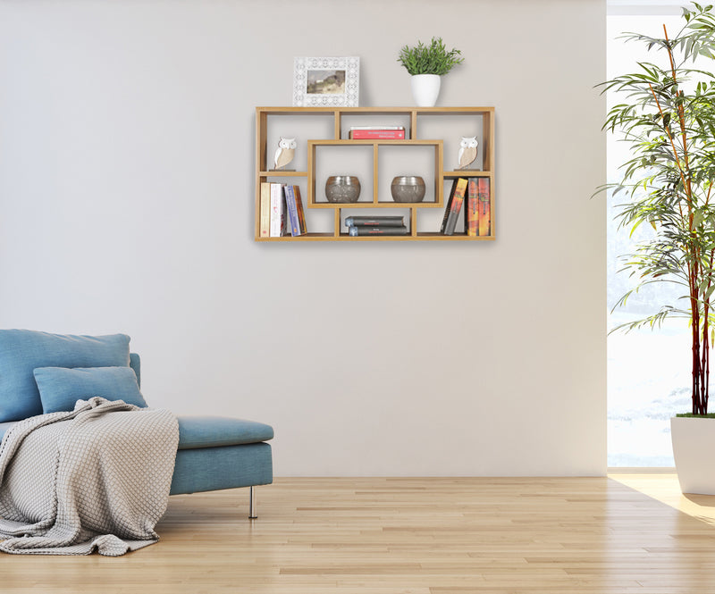 Wandregal PAOLA 85x47,5x16cm MDF Buche modern freischwebend