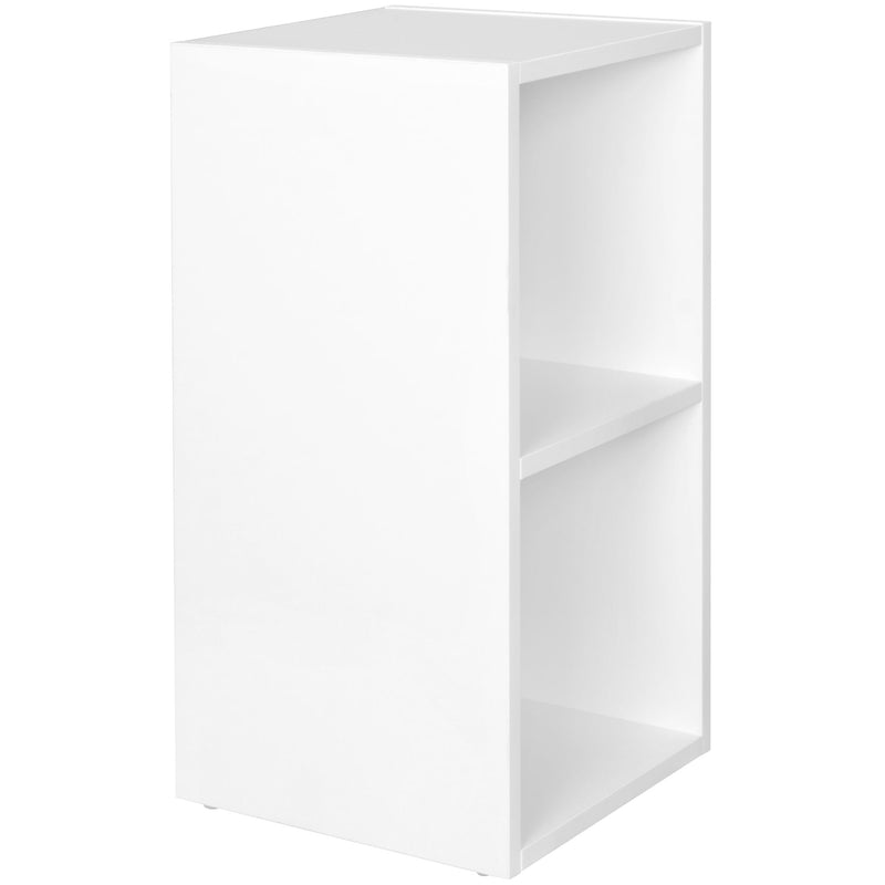 Regal WL5.178 Holz 30x60x30cm Modern Weiß Schwarz 2 Ablagefächer
